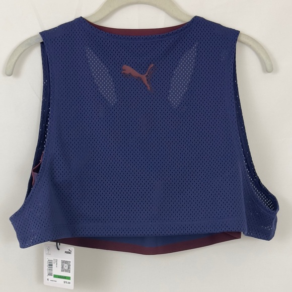Puma - June Ambrose Dora Bra Patriot Blue with Burgundy Accent Trim Larg… - Picture 11 of 15